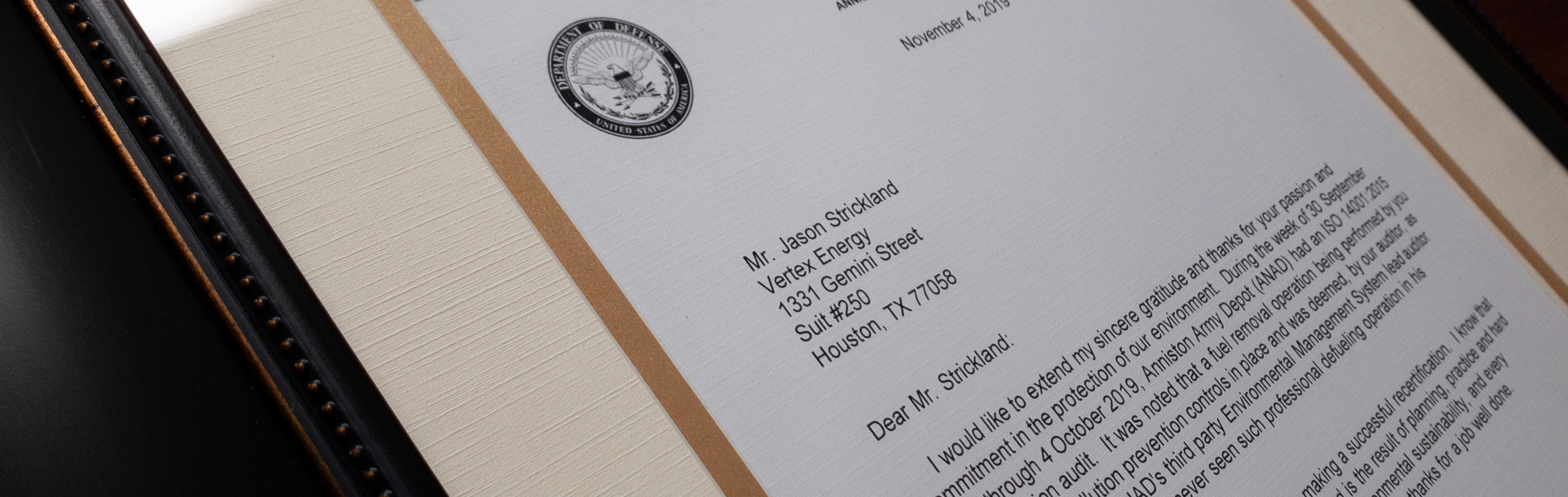 2019 ANAD Letter of Commendation